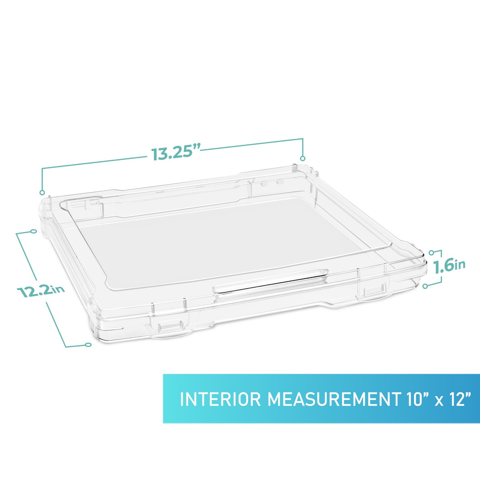 Sorbus Set of 12 Clear Thin Hanging File Organizer Bins