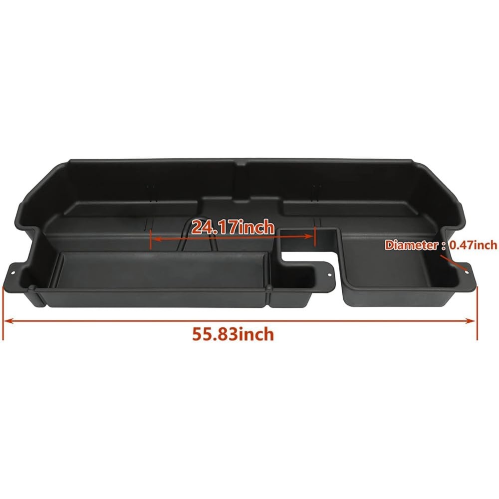 Toyota Tundra 2007-2020 Double Cab Under Seat Storage Box Plastic Black