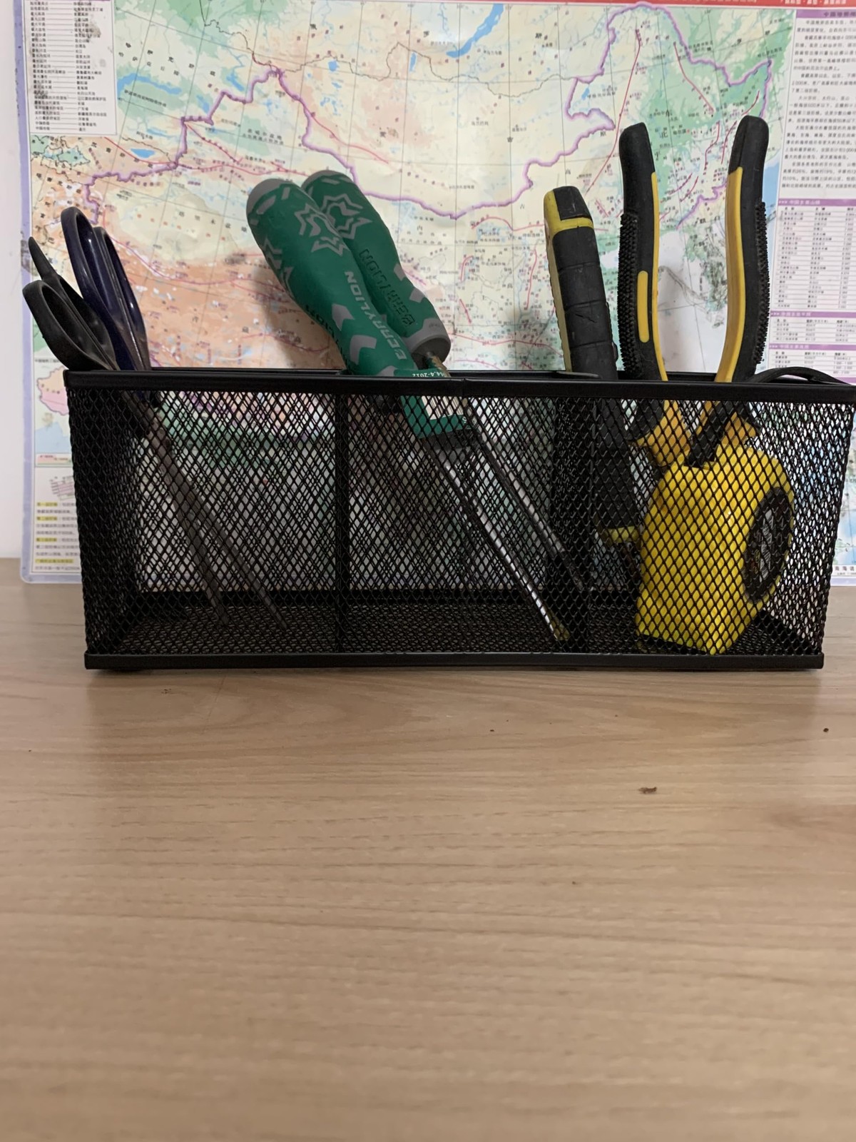 Coasdigi Pencil Holder, Metal Mesh Pen Holder Desk Organizer 3 1 Pack black