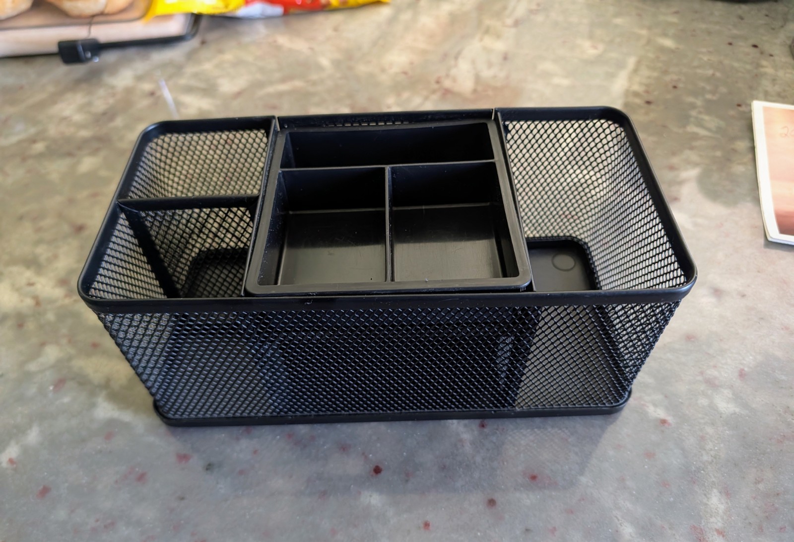 Tru Red Small Desk Top Organizer with Drawer – Black
