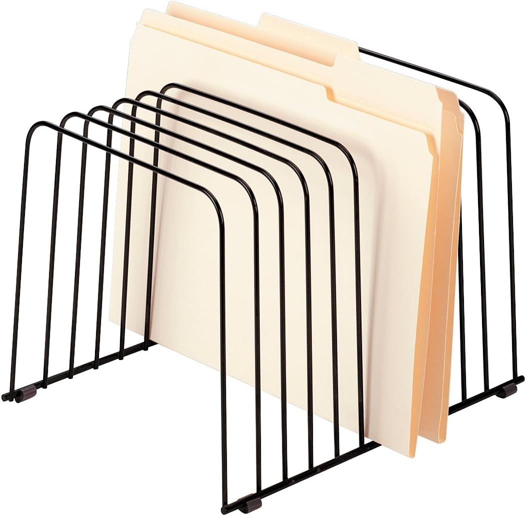 72112 Desktop Organizer, 11 Sections, Wire, 9″ x 11-3/8″ x 8″, Black