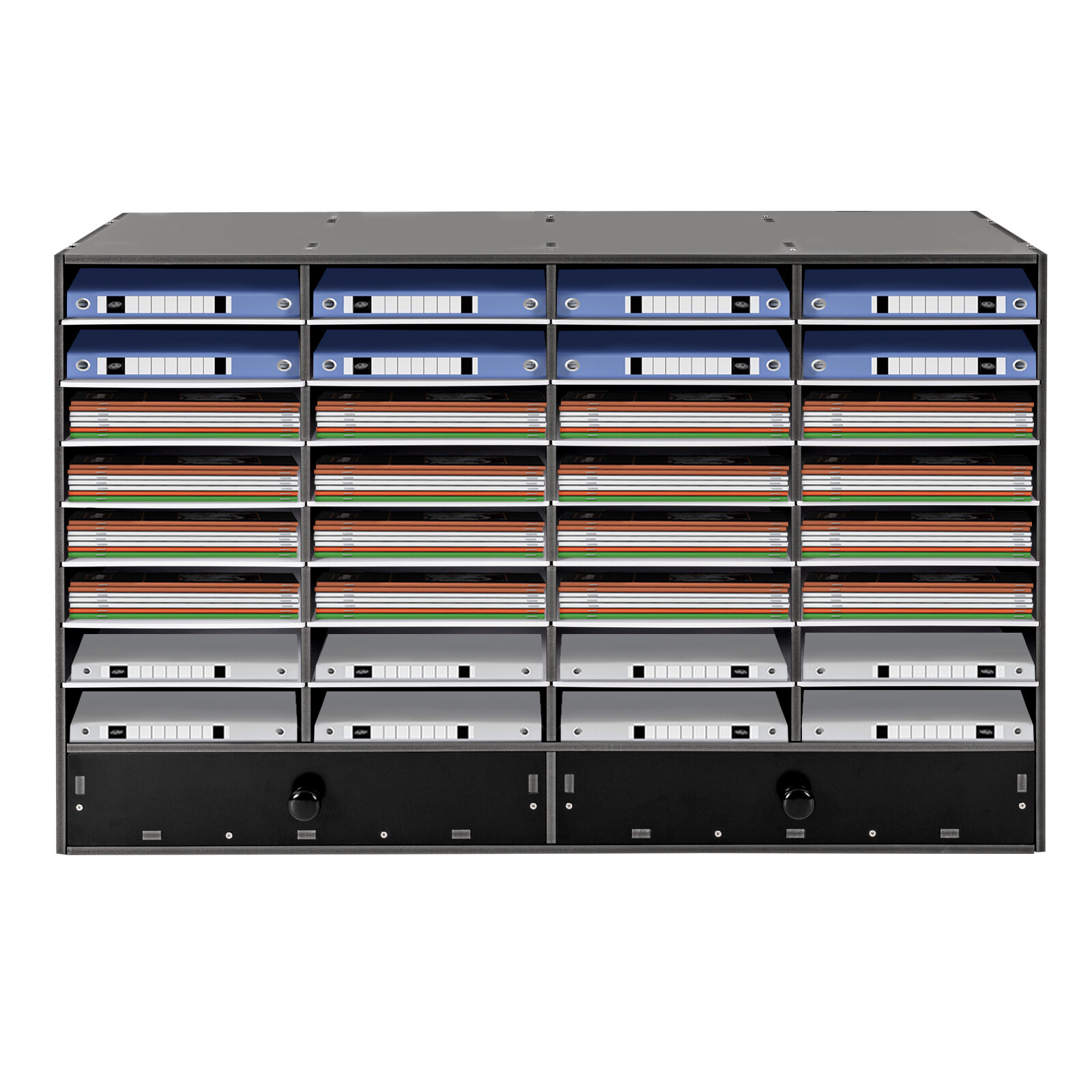 PVC 32 Slots Shelf Organizer Desk Accessories for Folders File Mail Sorter Rack