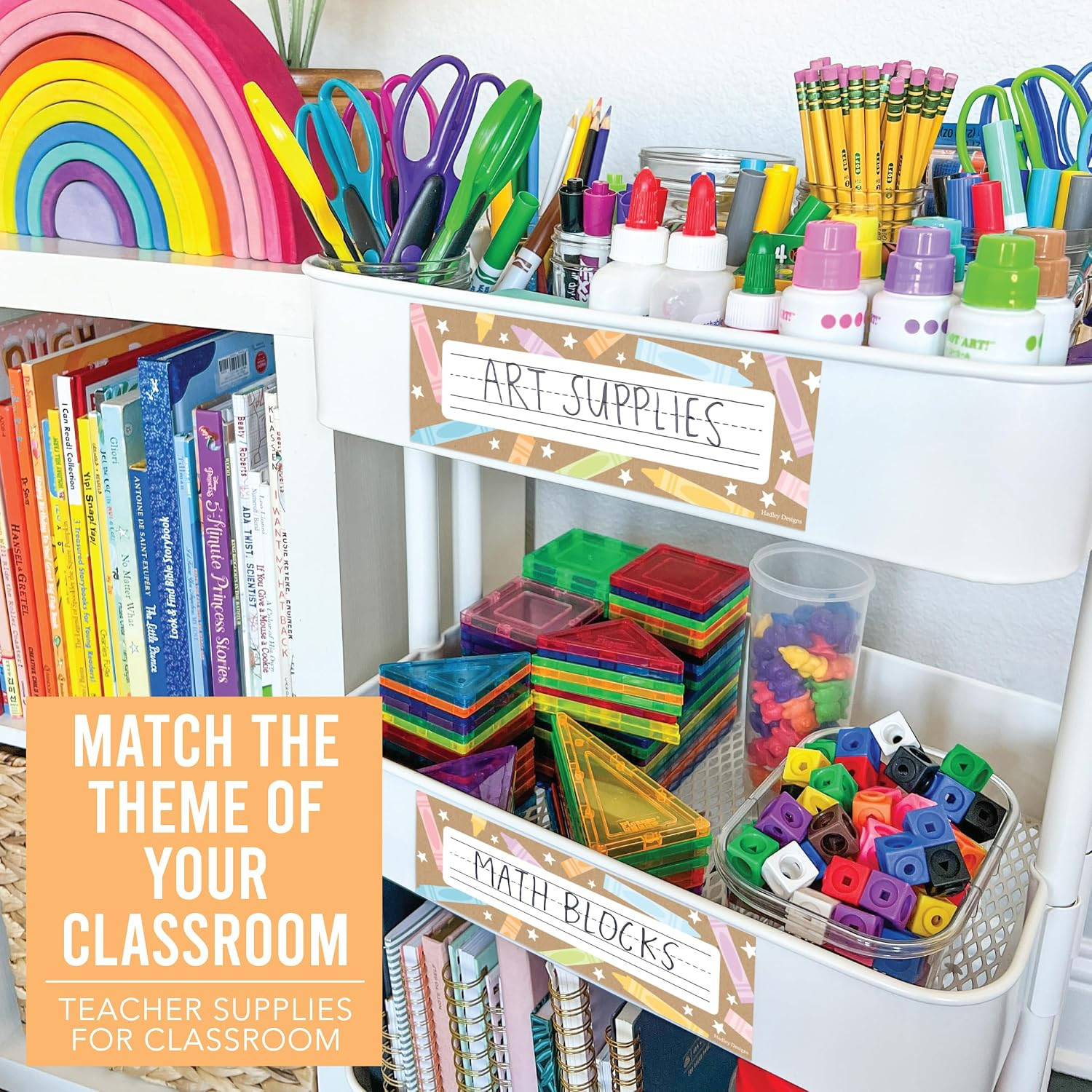 Desk Name Tags for Classroom – 36 Student Desk Name Plates for Classroom Decor,