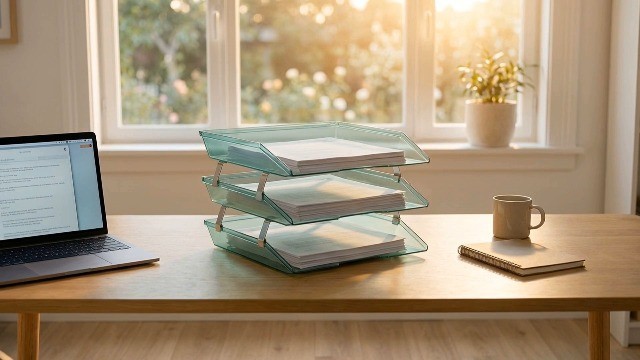 3 Tier Letter Tray Side Load Letter Size A4 Desktop File Organizer Plastic