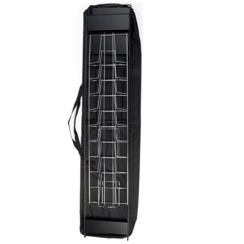 Steel Black Portable Floor Magazine Rack 10 Pockets for 8.5 x 11 Inches Catalogs