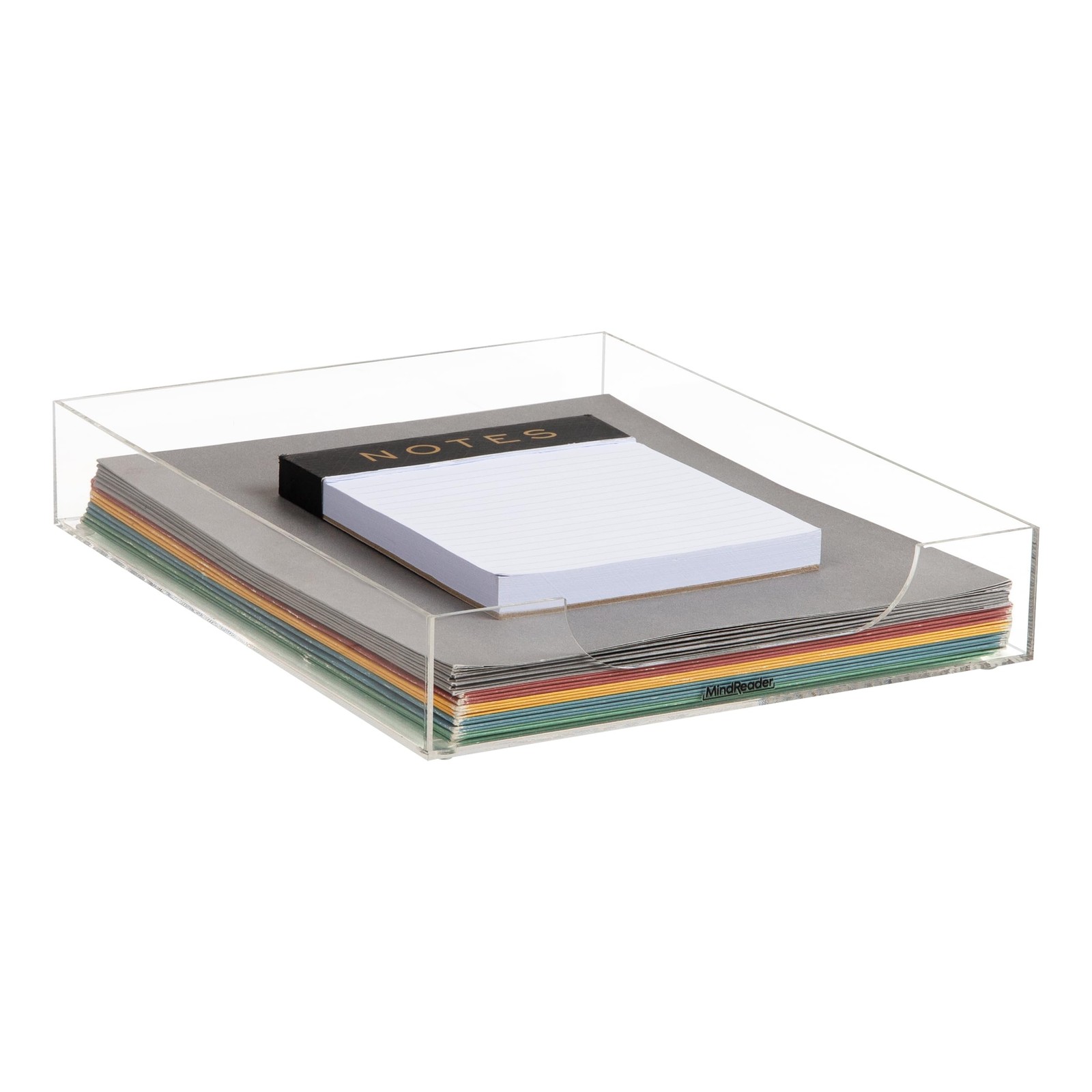 Clear Acrylic Paper Tray Desktop Organizer Modern Office File Storage Holder