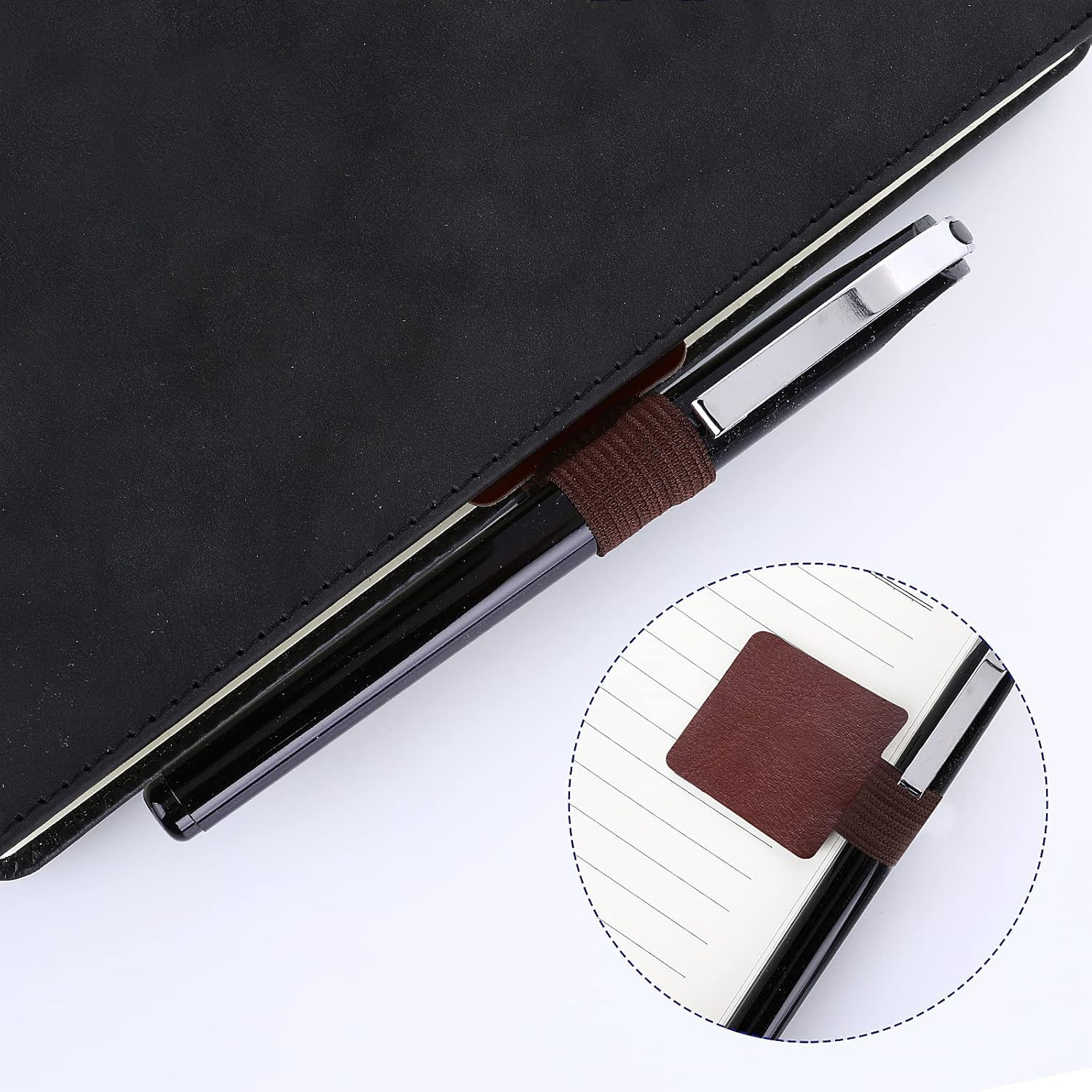 10pcs Self-Adhesive Elastic Pen Loop Holder for Notebooks Journals Planners
