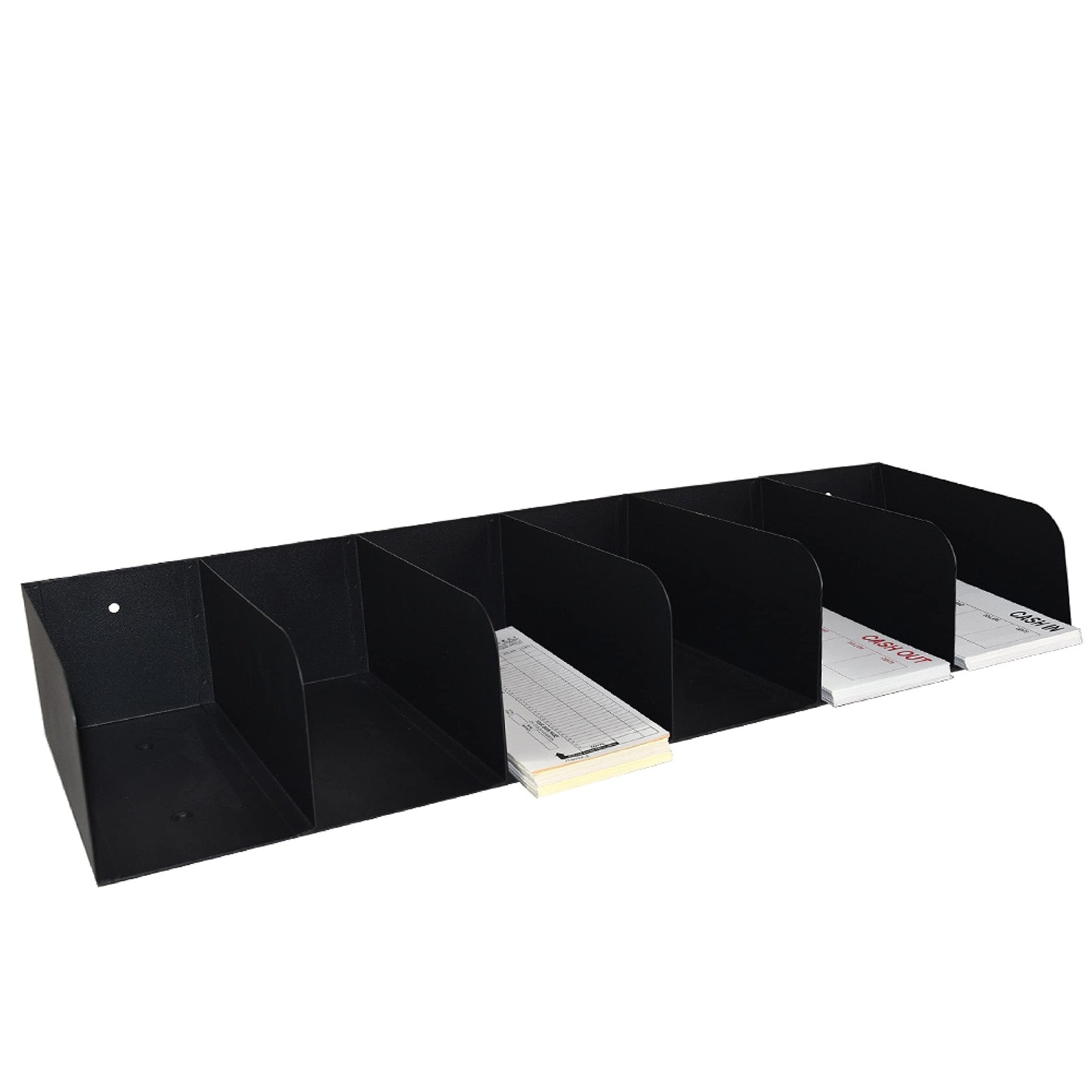 STEELMASTER Steel Document Organizer 6 Pocket Black Coated Finish