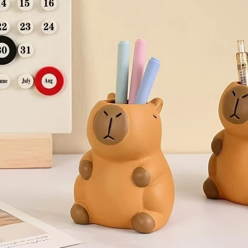 1 pc Cute Capybara Pen Holder Desk Organizer Storage Cup