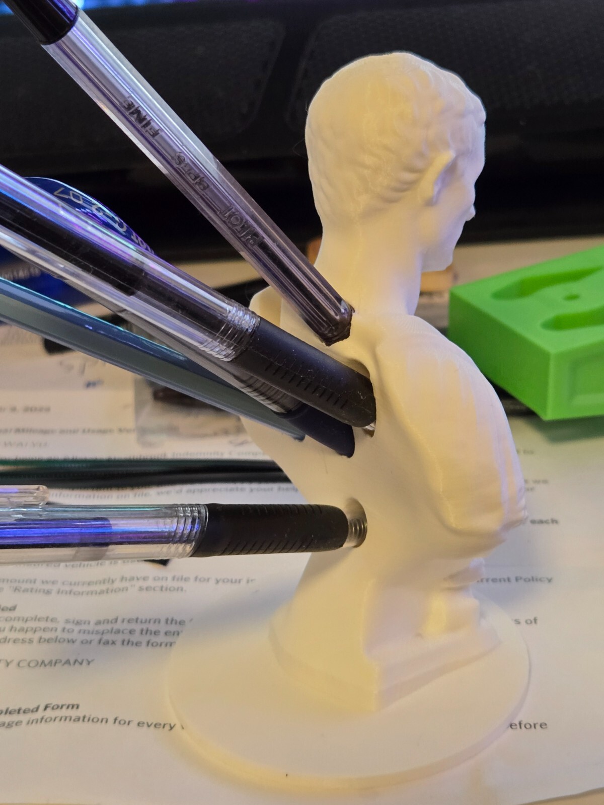 Julius Caesar Ides of March Pen Pencil Holder Sculpture Desktop Organizer