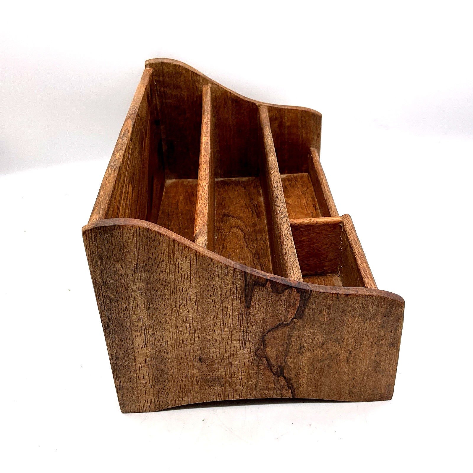 Wooden Handcrafted Three Tier, Four Dividers Desk, Mail, Letter Organizer India