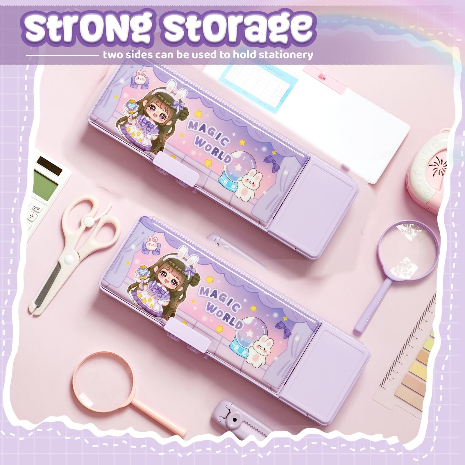 Pop up Multifunctional Pencil Case Organizer Cartoon Pen Box Pencil Box with …