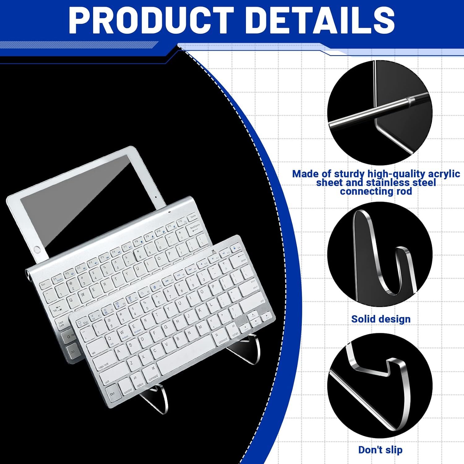 Acrylic Keyboard Display Stand Holder Mechanical Computer Transparent