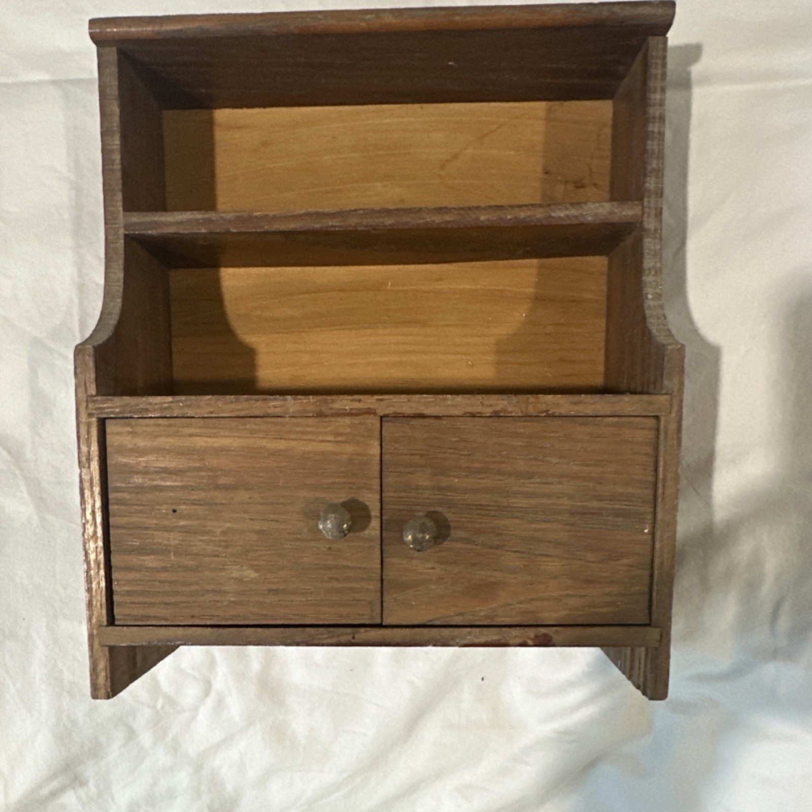 Wood Desktop Organizer with Shelves and Double Doors