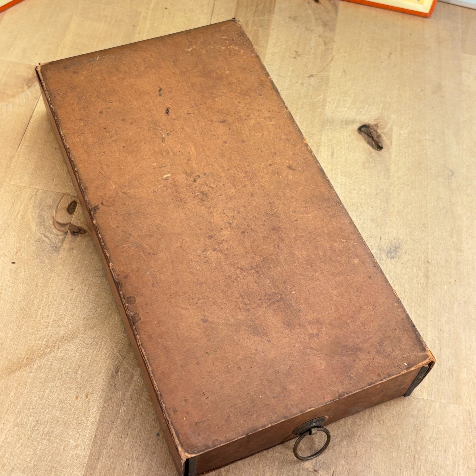 Vintage Office Desk Accessory, CC&AL Chamberlain Cardboard Single Drawer w Pull
