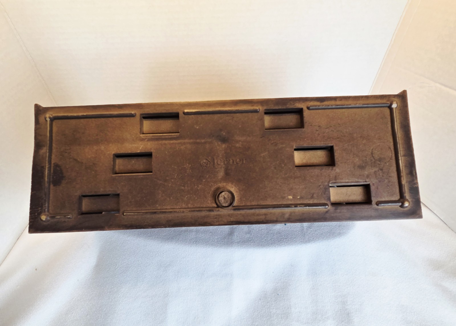 Lerner Desk Top Letter Mail File Holder Organizer Faux Wood ornate USA Vintage