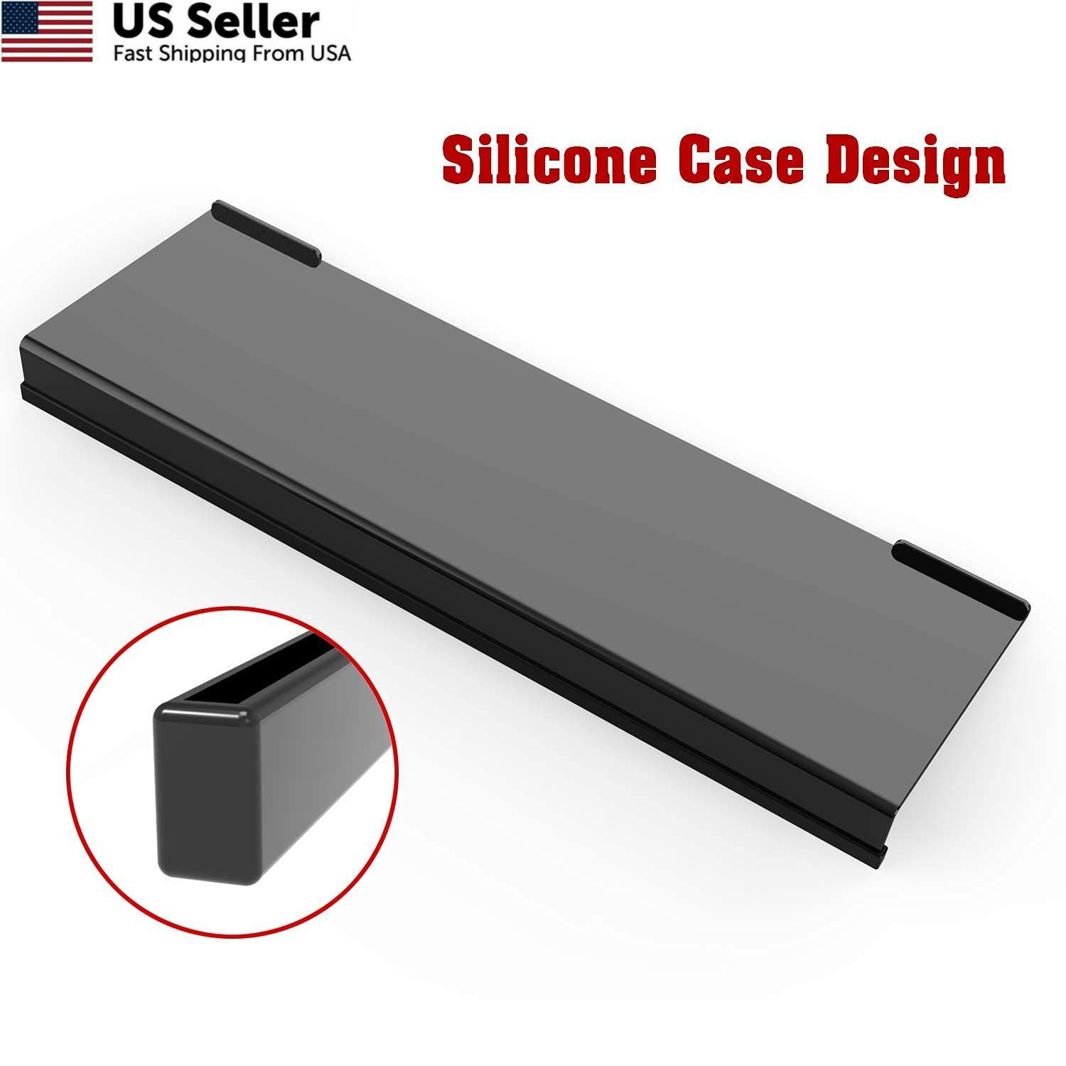 KOTEMON Acrylic Tilted Computer 17″x5.5″x1.5″H Full Size-BLACK, Black