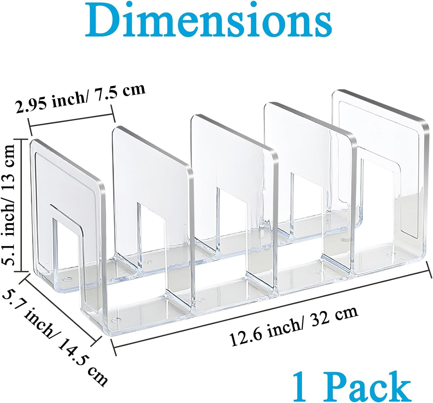 Clear Acrylic File Sorter Holder Desk Folders Organizer Rack for Envelopes Paper