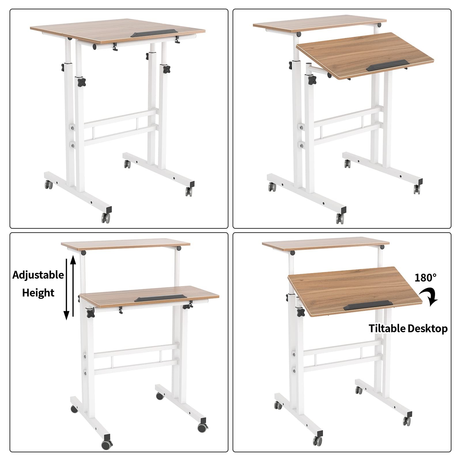 Sogeshome Adjustable Laptop Desk Table 23.6 Inches Portable Laptop Table