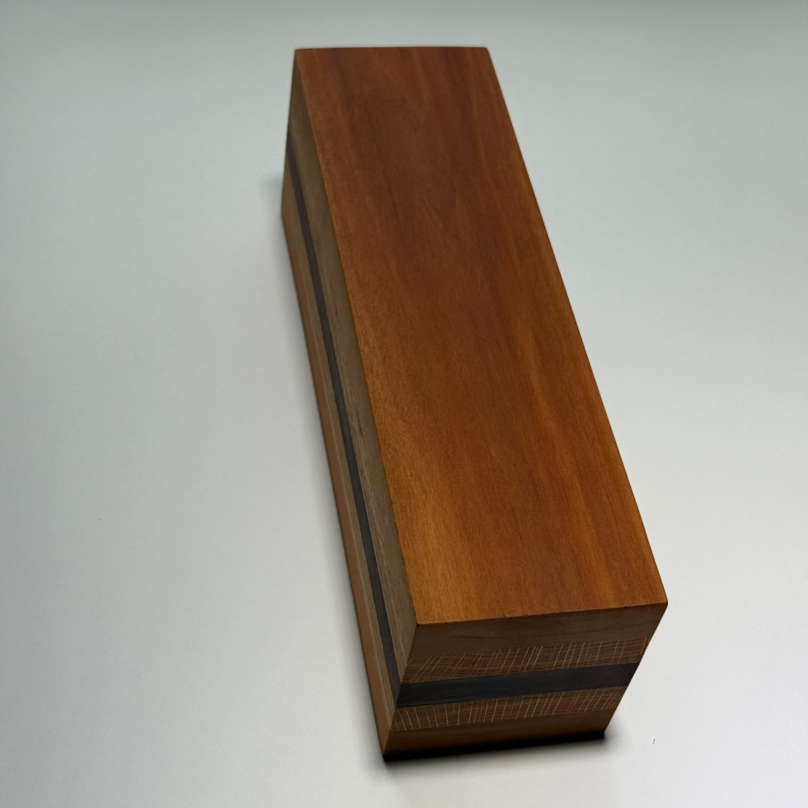 Handmade Oak Cherry Walnut Desk Caddy – 1″ & 1 5/8″ Holes, Large Wood Organizer