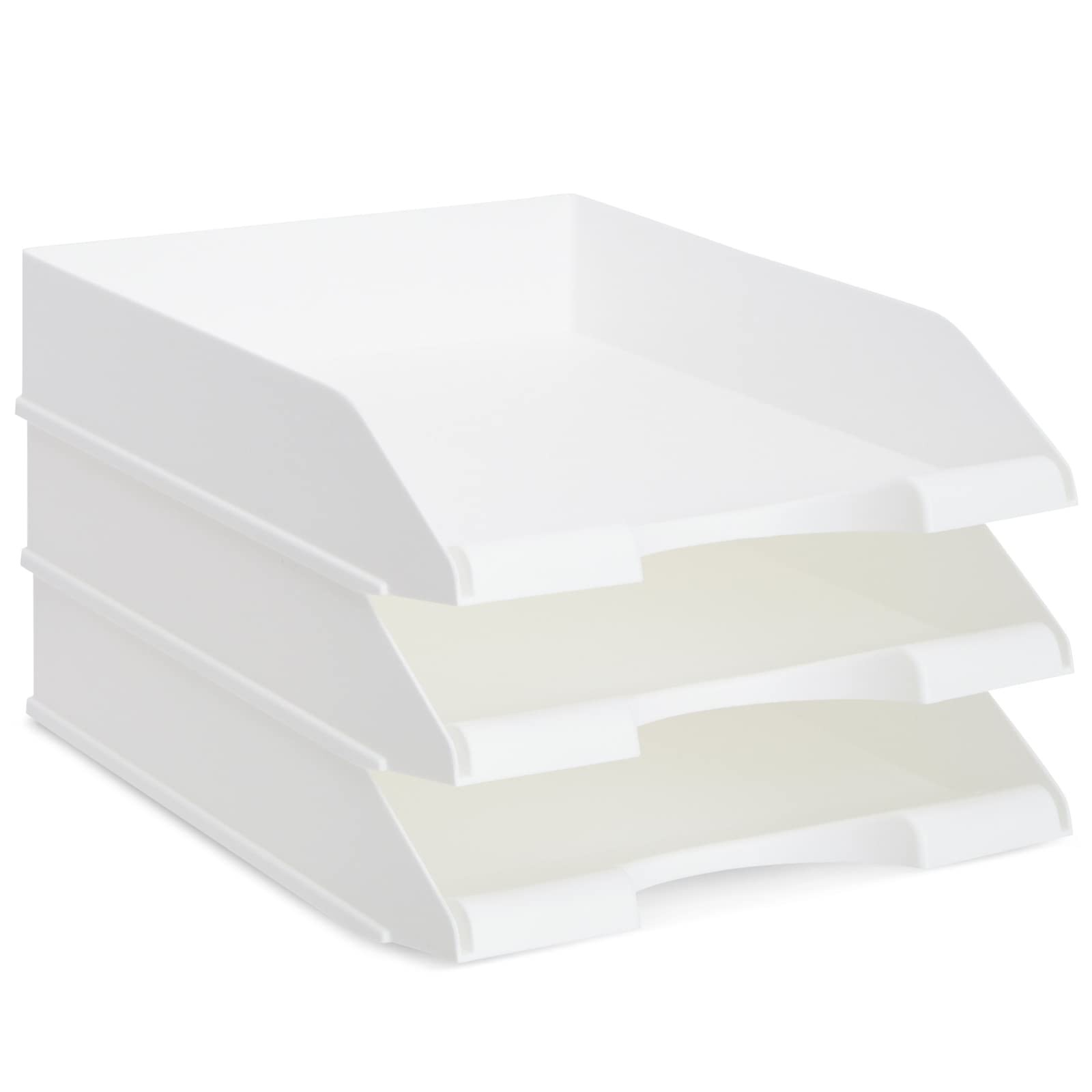 Stockroom Plus Rectangular Letter Trays – Paper Trays for Classroom – Desktop…