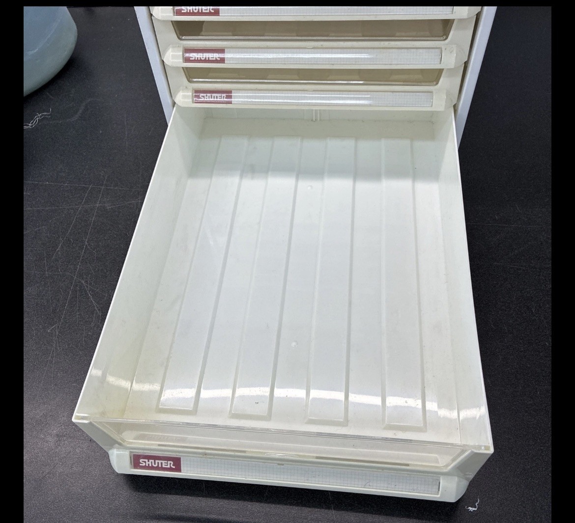 Shuter B4V-105P B4 Paper Parts Organizer 5 Drawer Metal Cabinet 12” X 12” X 16.5