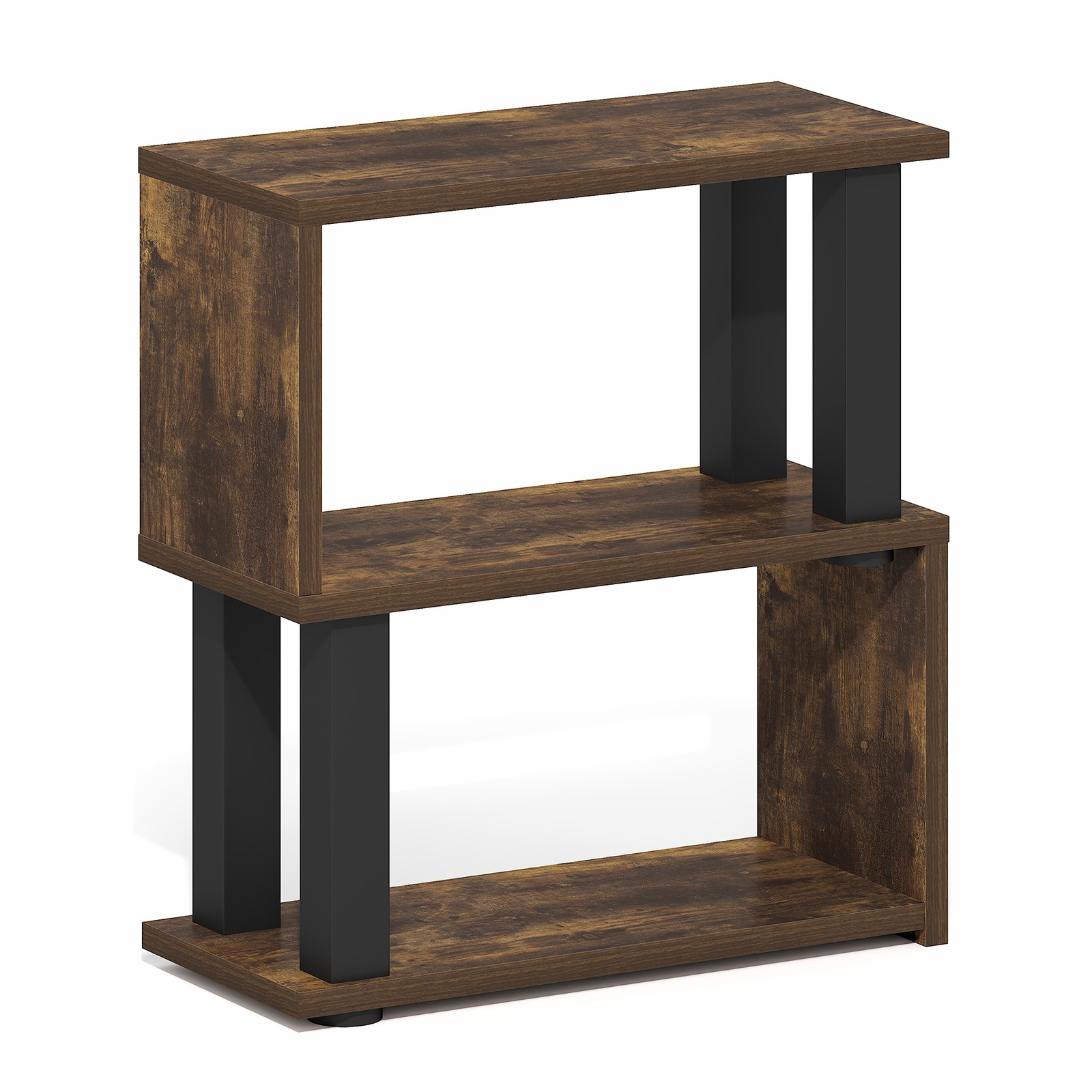 Furinno TURN-N-TUBE 3-Tier Corner Desk Organizers and Accessories. Amber Pine