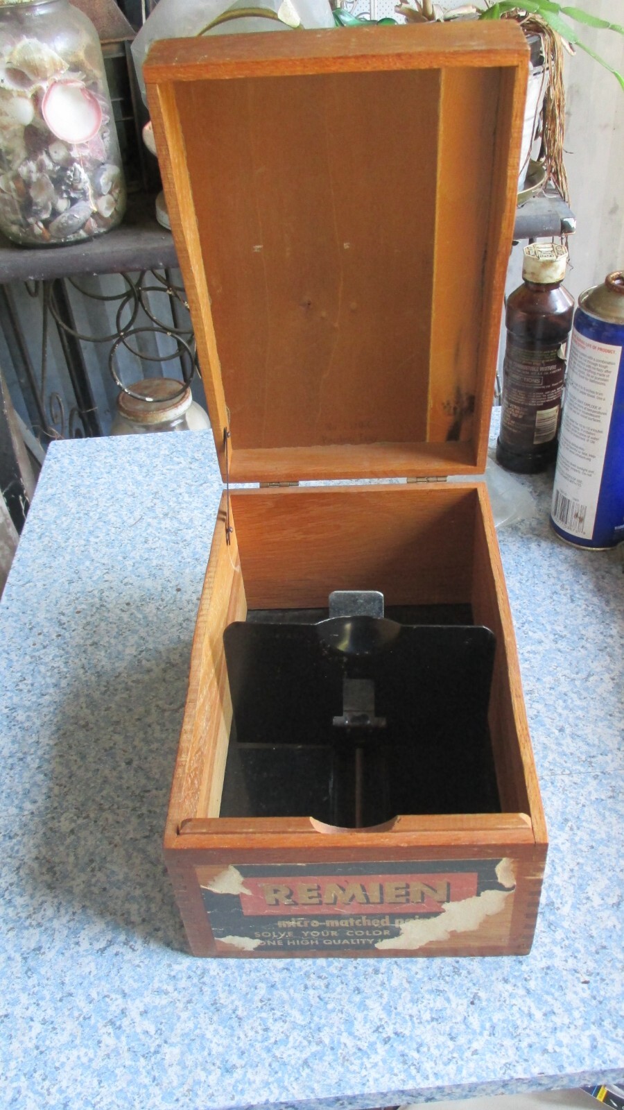 Vintage Globe Wernicke Wood Index Card File Box No 7410-C Peerless Tray