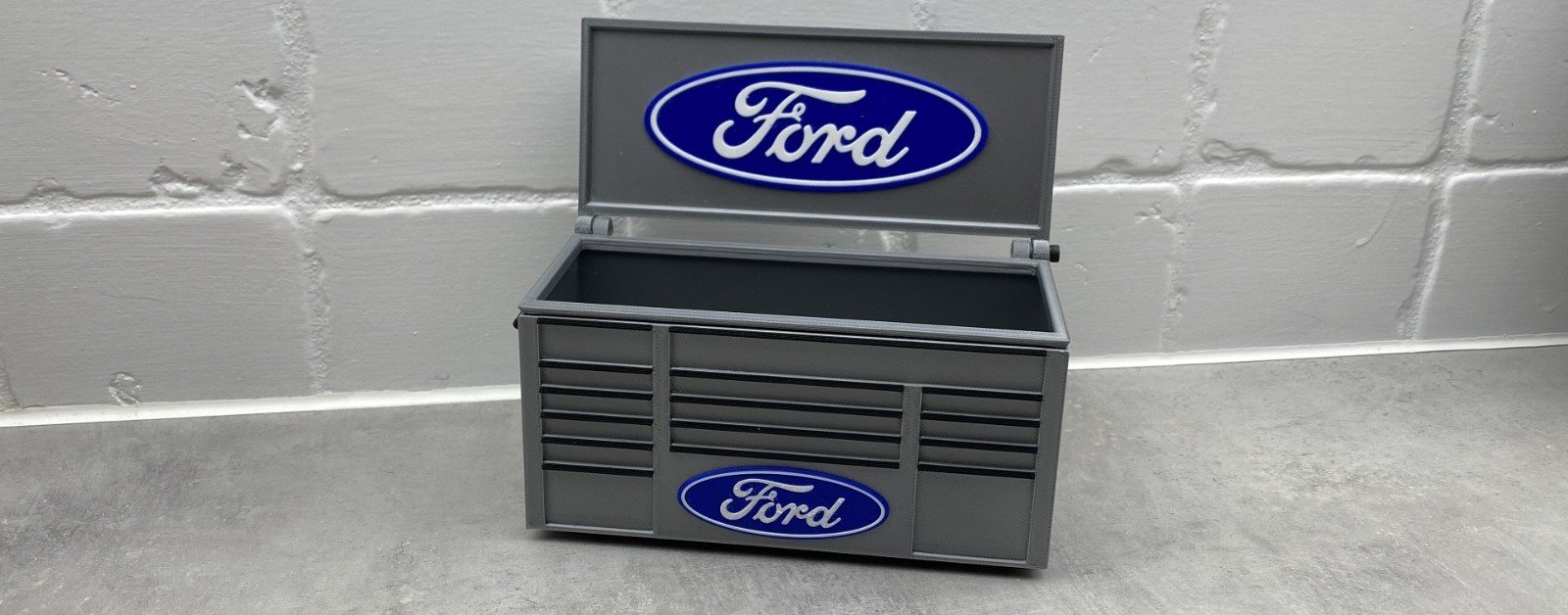 Ford-Inspired Mini Toolbox Organizer – Desk Organizer