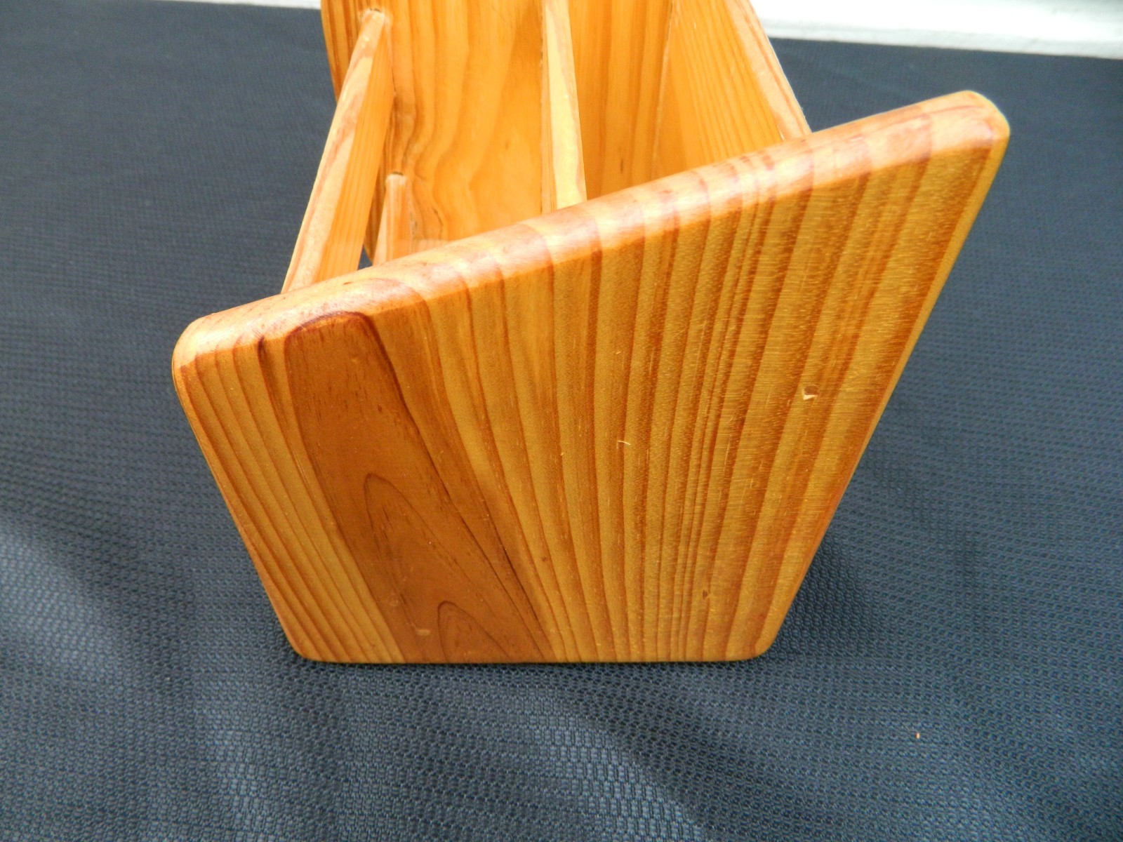 Vintage Wooden Desk Organizer Mail Sorter Letter/Device Holder oak wood Finish