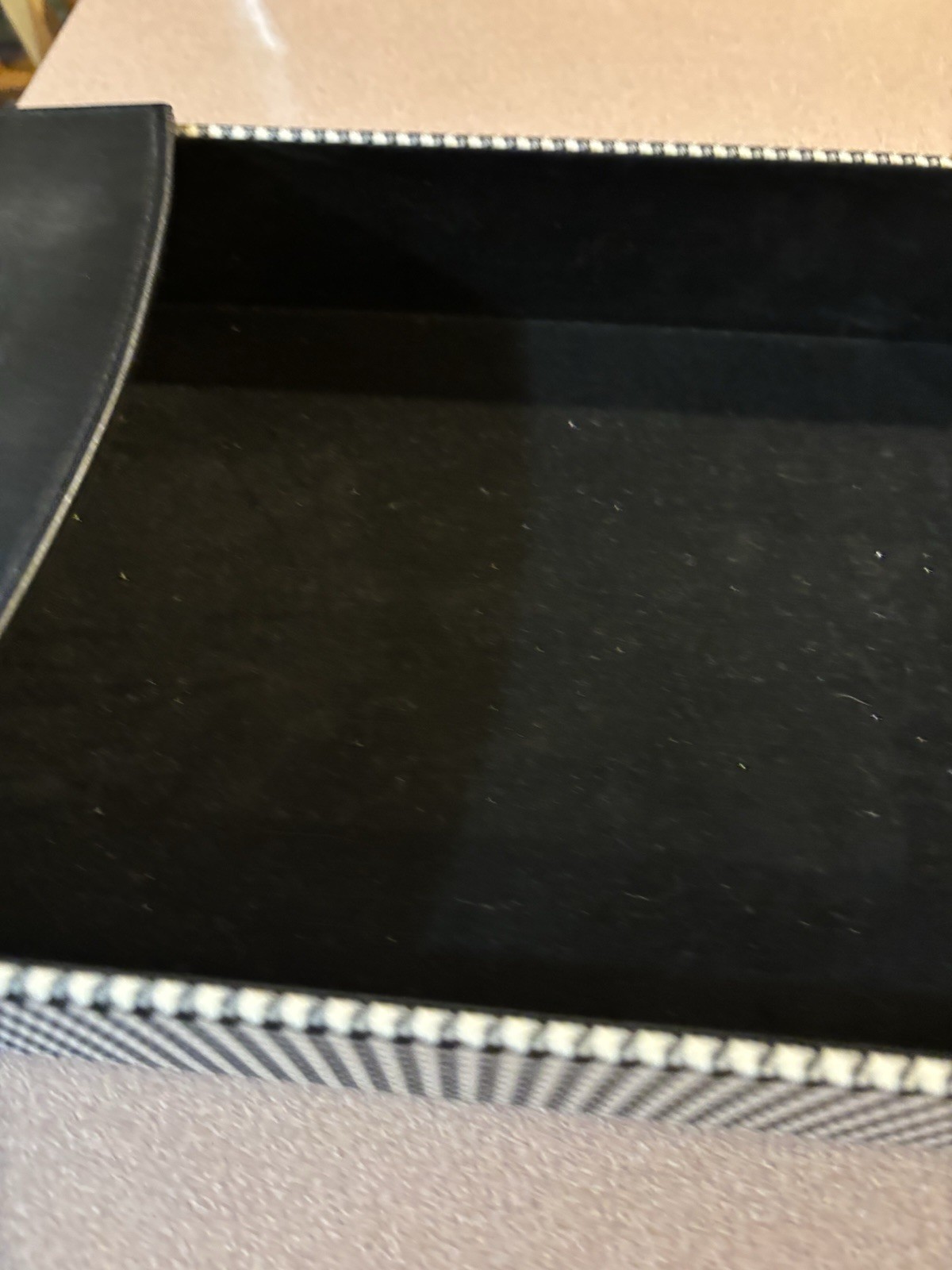 Black and White Contemporary Letter Work Desk Paper Tray