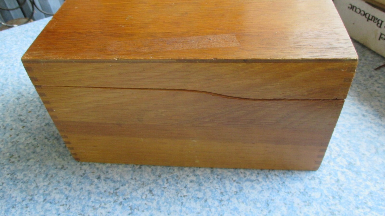 Vintage Globe Wernicke Wood Index Card File Box No 7410-C Peerless Tray