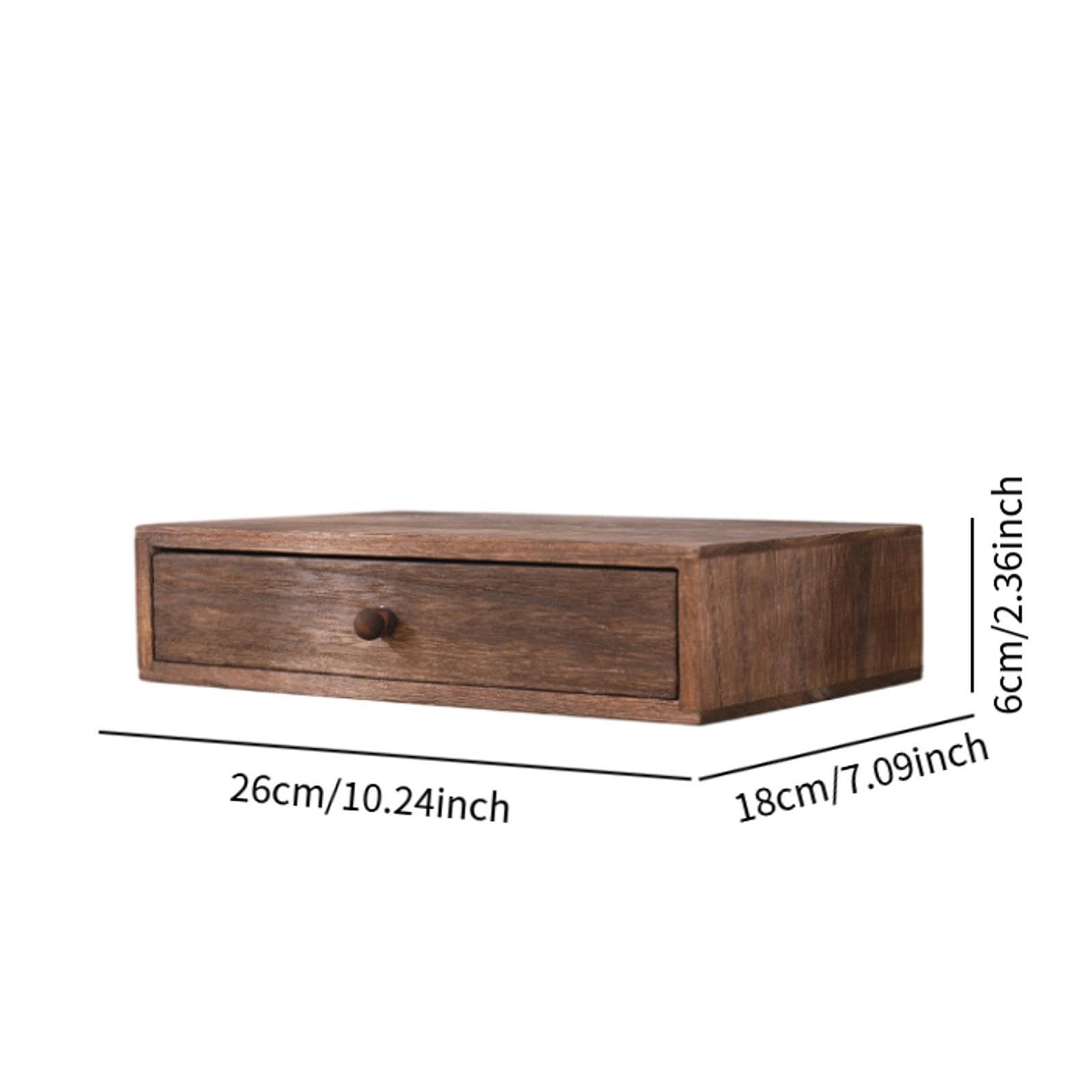 IEUDNS Wood Desktop Organizer Office Supplies 10.24inchx7.09inch, 1 drawer