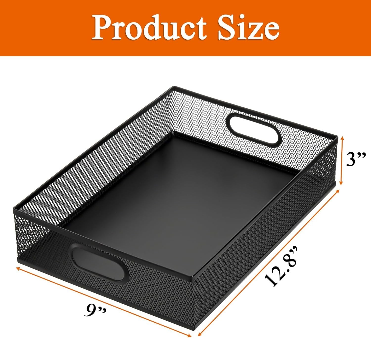 Heavy-Duty Matte Black Desk Drawer Organizer Trays – Portable & Durable 2 Pack