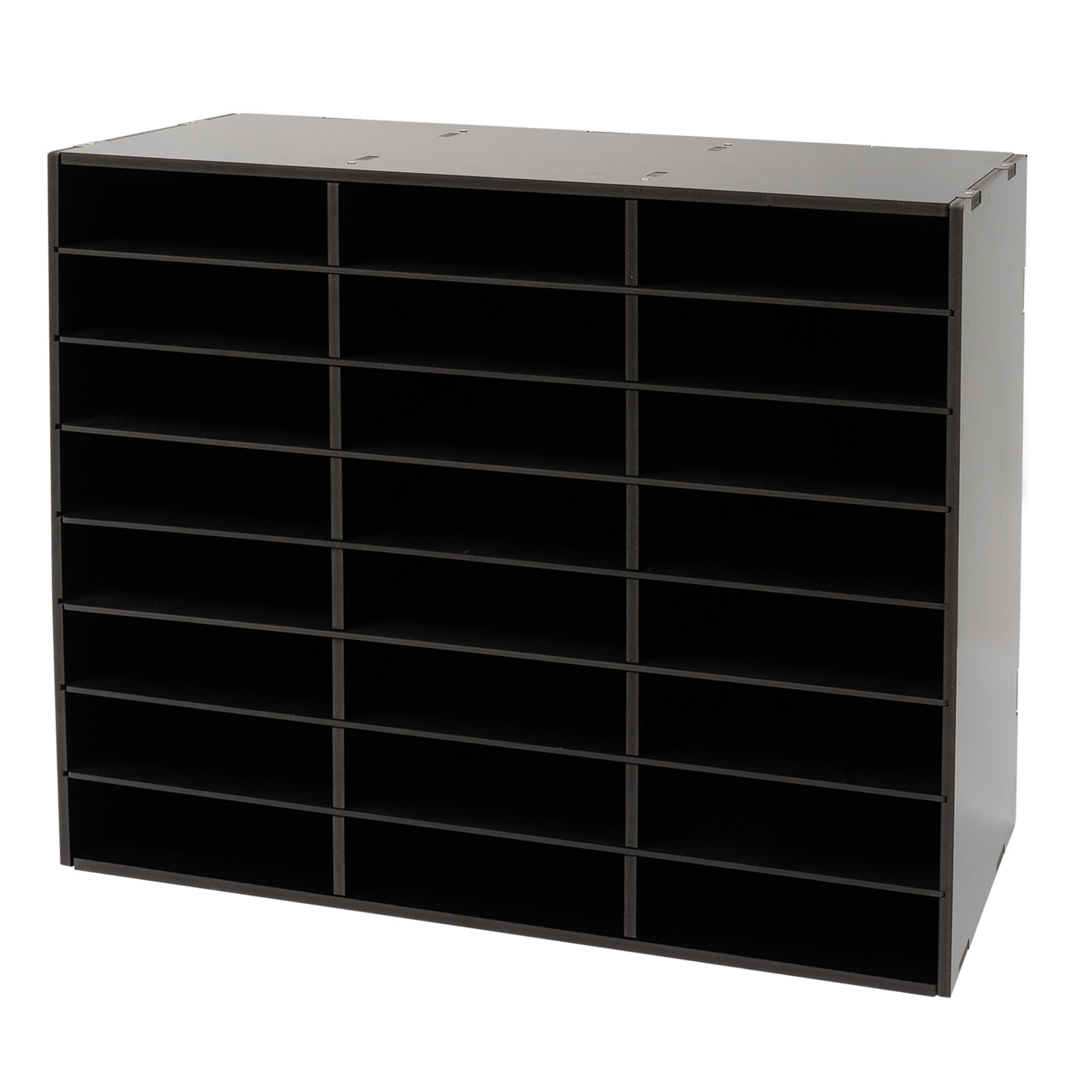PVC Literature Organizer Desktop File Sorter Wear-resistant Display Stand Black~