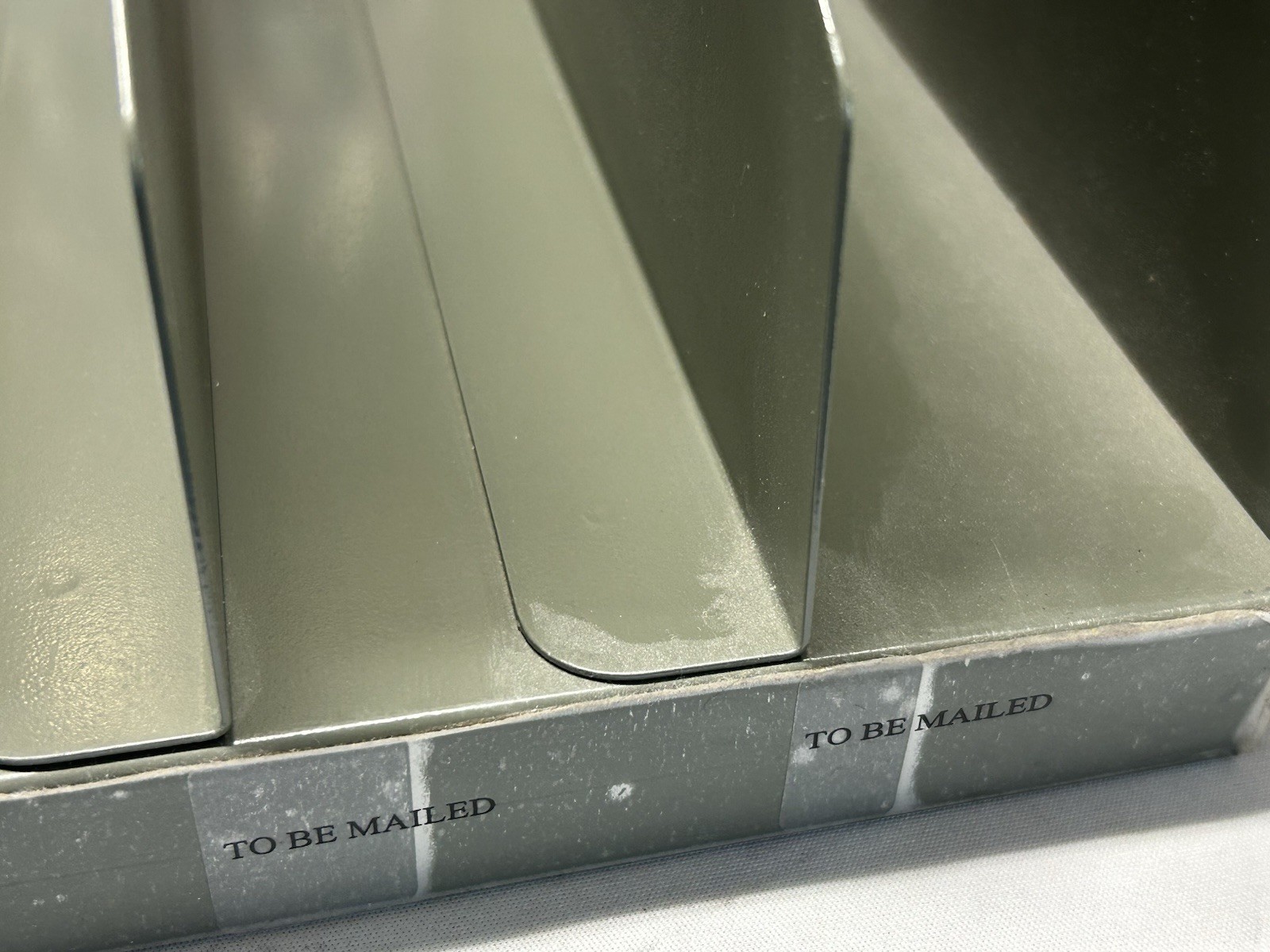 MCM Vintage GWS Metal 6-Slot Vertical File Organizer Grey USA