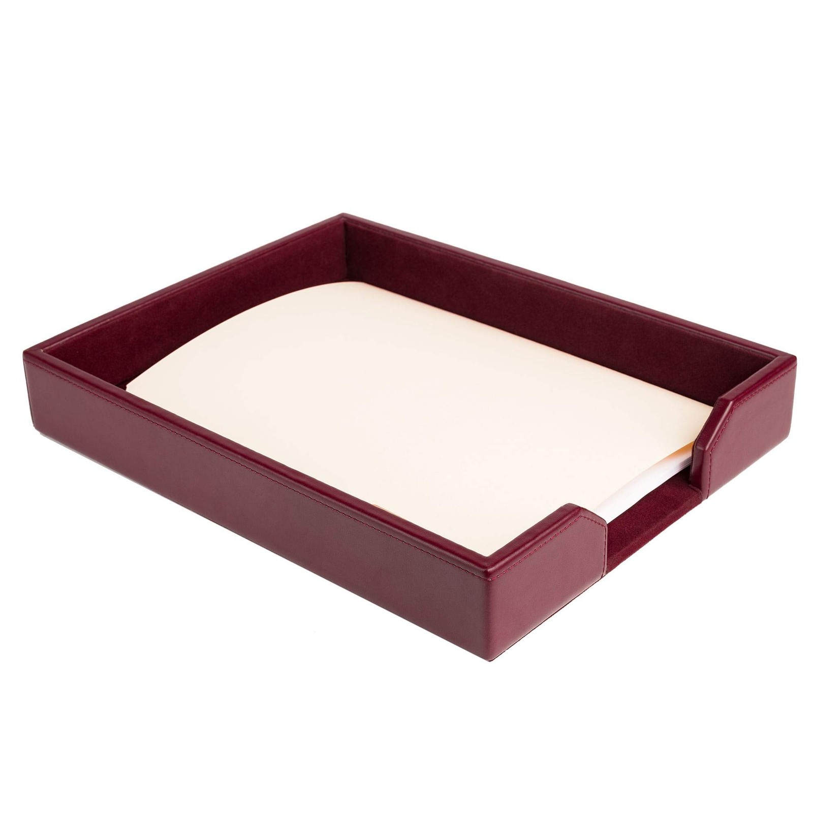Dacasso A5201 Letter Tray 13.5 X 10.5 X 2 Burgundy
