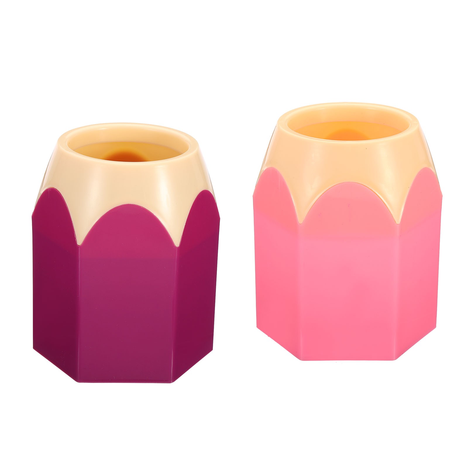 Pencil Holder Pen Holder for Desk Cute Pencil Holders Pencil Shape, Pink Purple