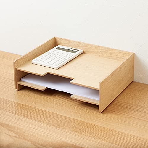 Wooden document tray A4, 2 levels 82603347