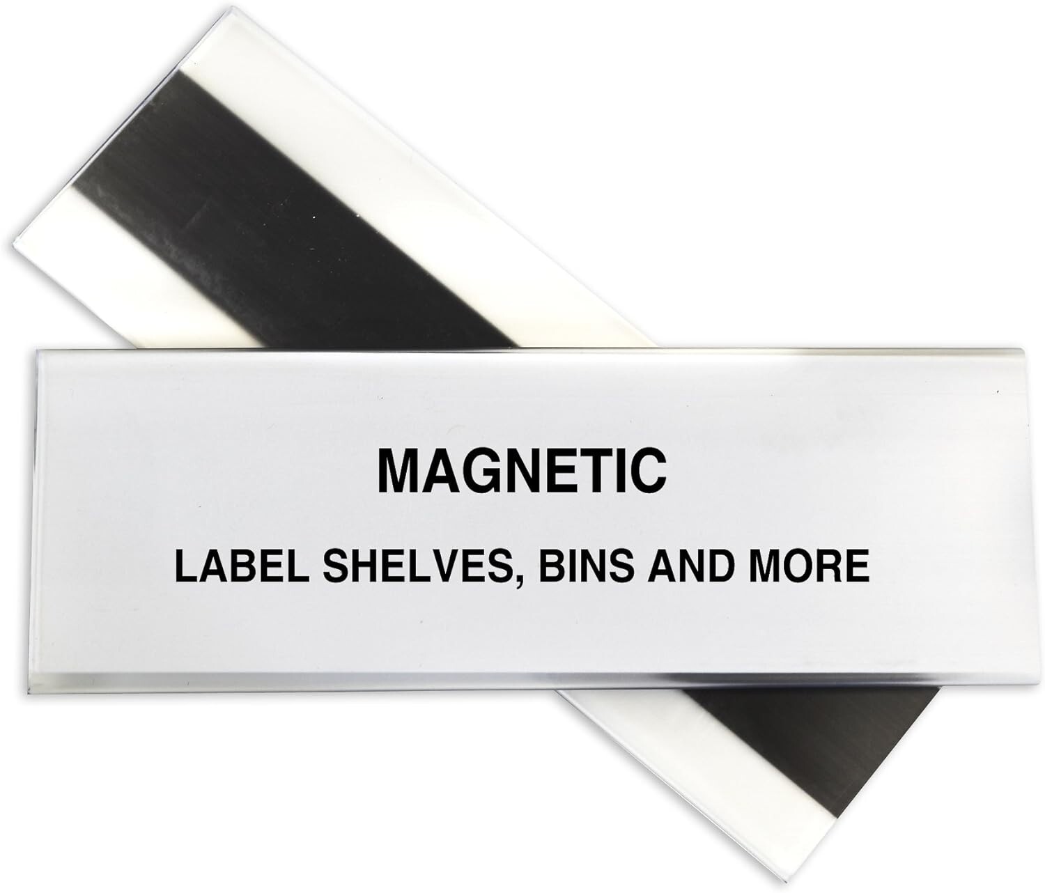 HOL-DEX 10 Magnetic Shelf/Bin Label Holders, 2×6 Inches for Quick Identification