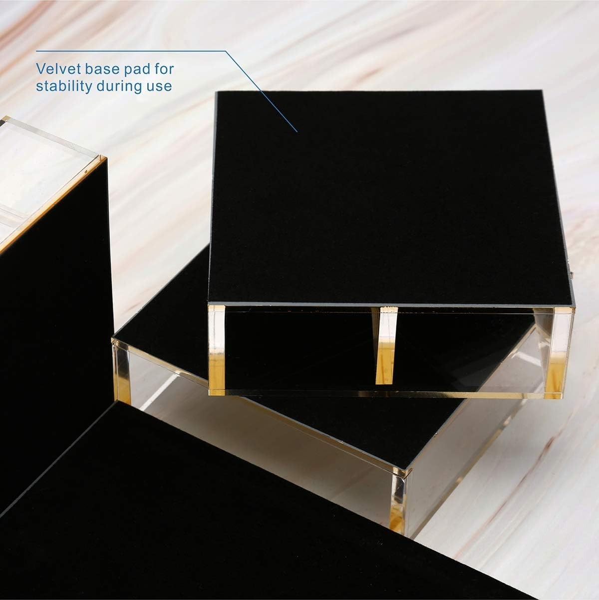 Gold Acrylic Desk Organizer Set with Free Ruler