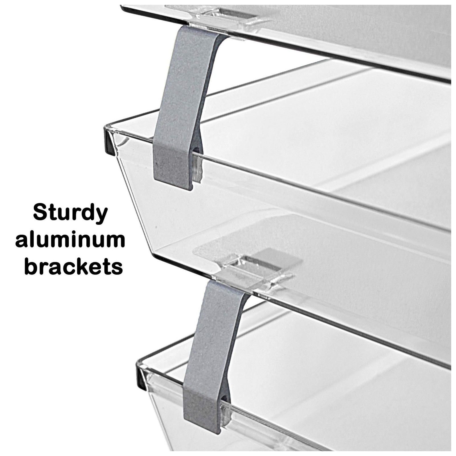 3 Tier Letter Tray Front Load Letter Size A4 Desktop File Organizer Clear