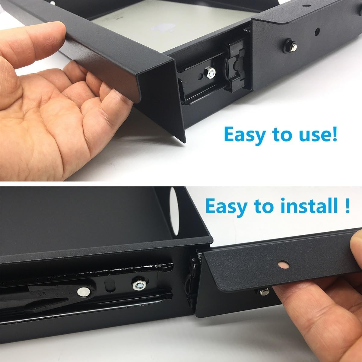Under Desk Mounted Sliding Pull-Out Drawer for Office Desk W 19.2″ x D 13.4″ Sto