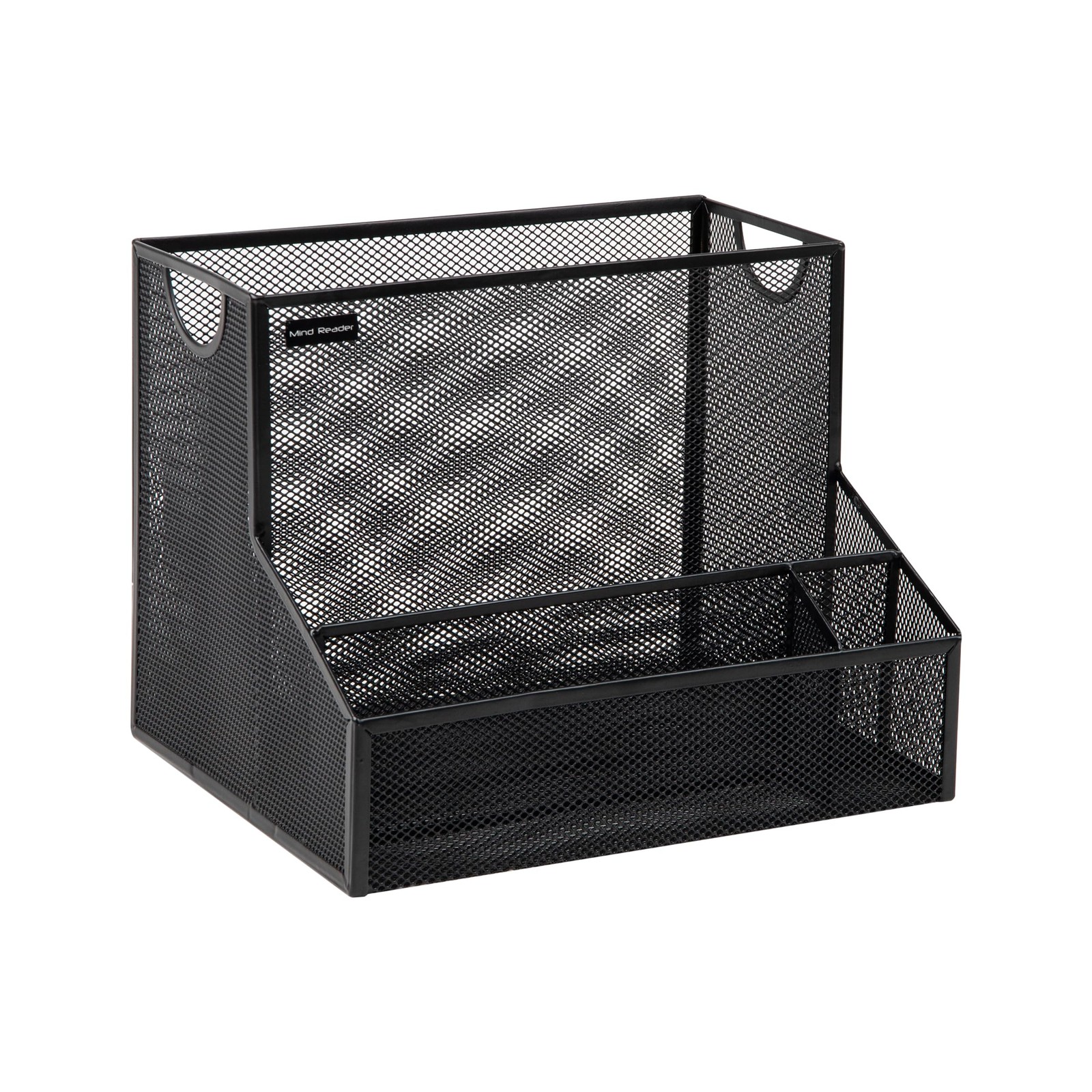 Desktop Organizer Vertical File Storage Metal Mesh 12.15×9.5×9.5 Inch Box