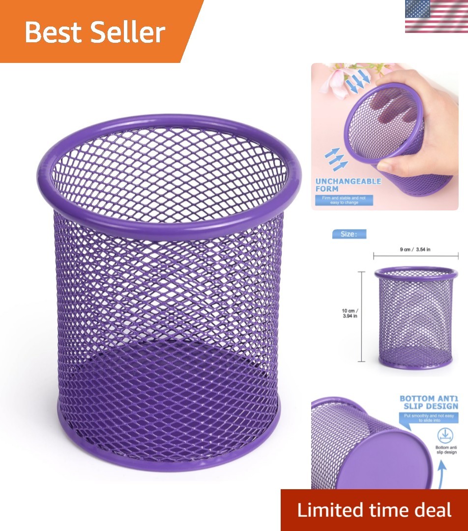 Pen Holder Cup for Desk, Desk Organizer Wire Mesh Pencil Cup Holder for Desk …