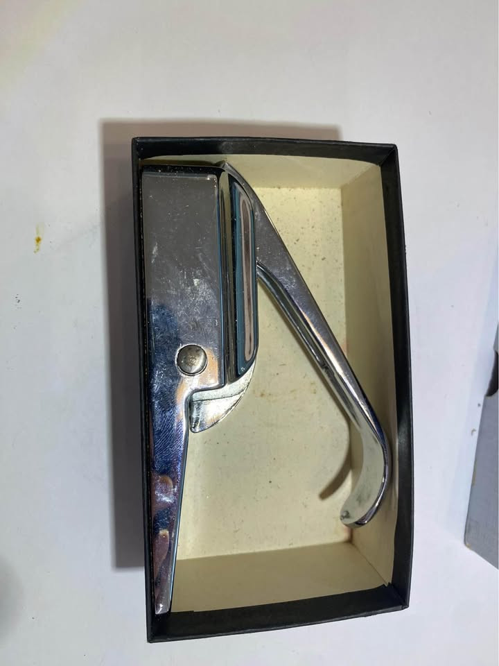 Vintage Paper Welder Chrome Stapleless Paper Fastener w/ Original Box