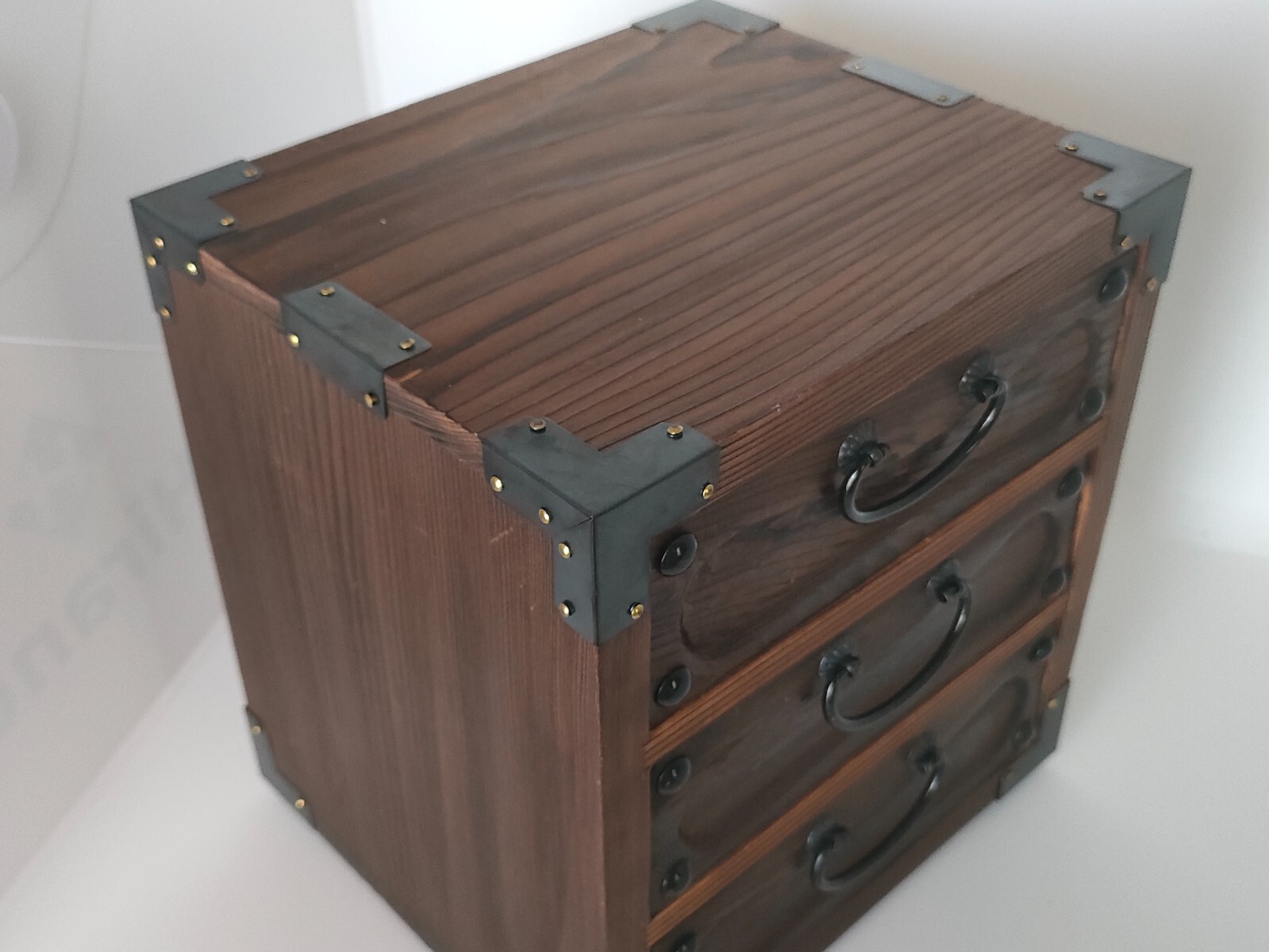 Wood Chest Showa Vintage Limited Japan W19cm x D17cm x H21cm