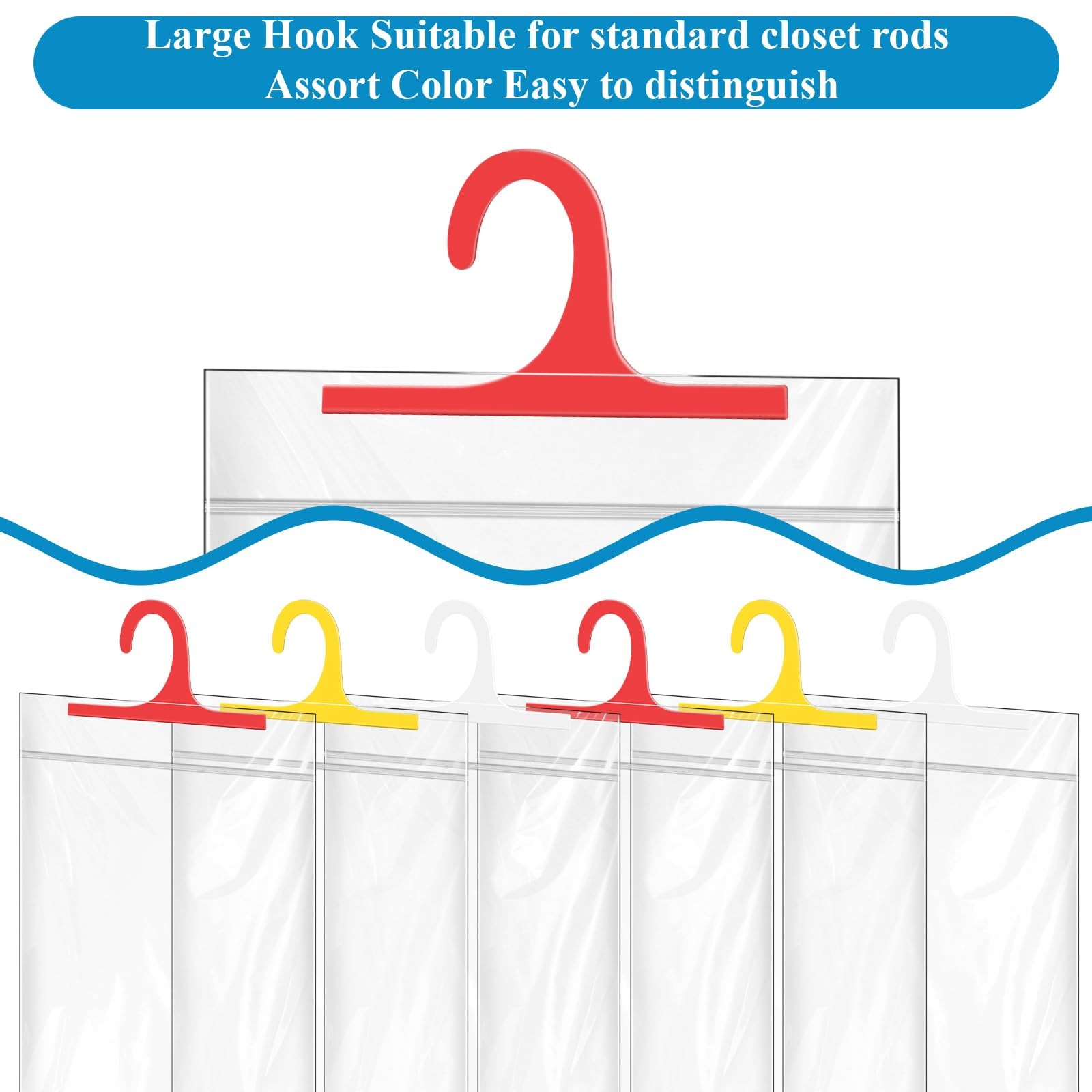 30 Pack Hanging Storage Bags Waterproof Headphone Storage Bag Colorful Large …
