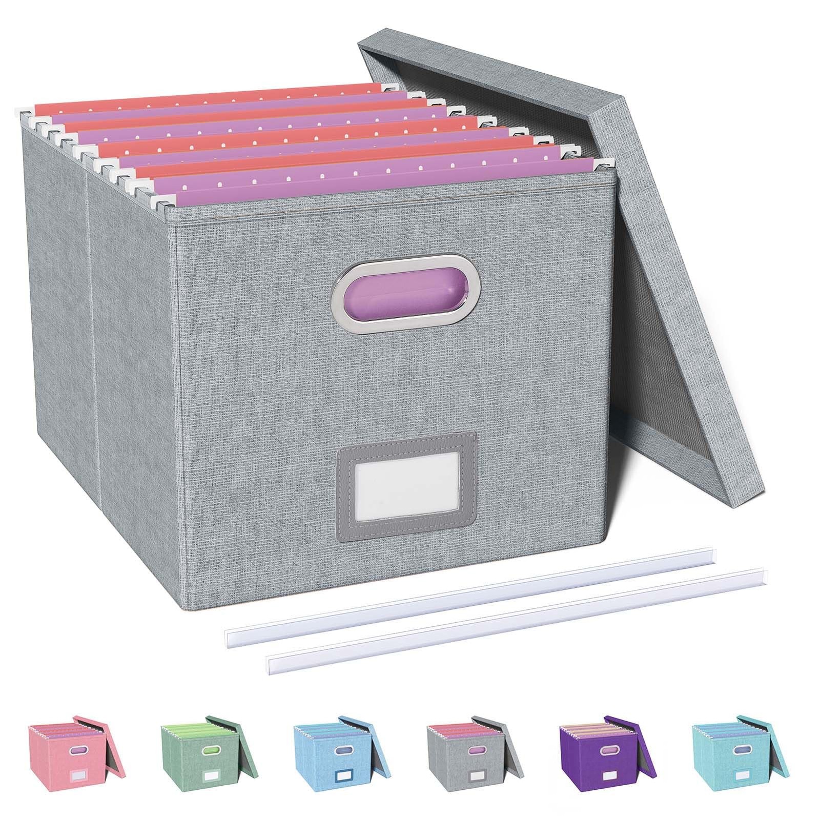 Oterri File Organizer, Box, Cabinet for Letter 1 pack, Gray