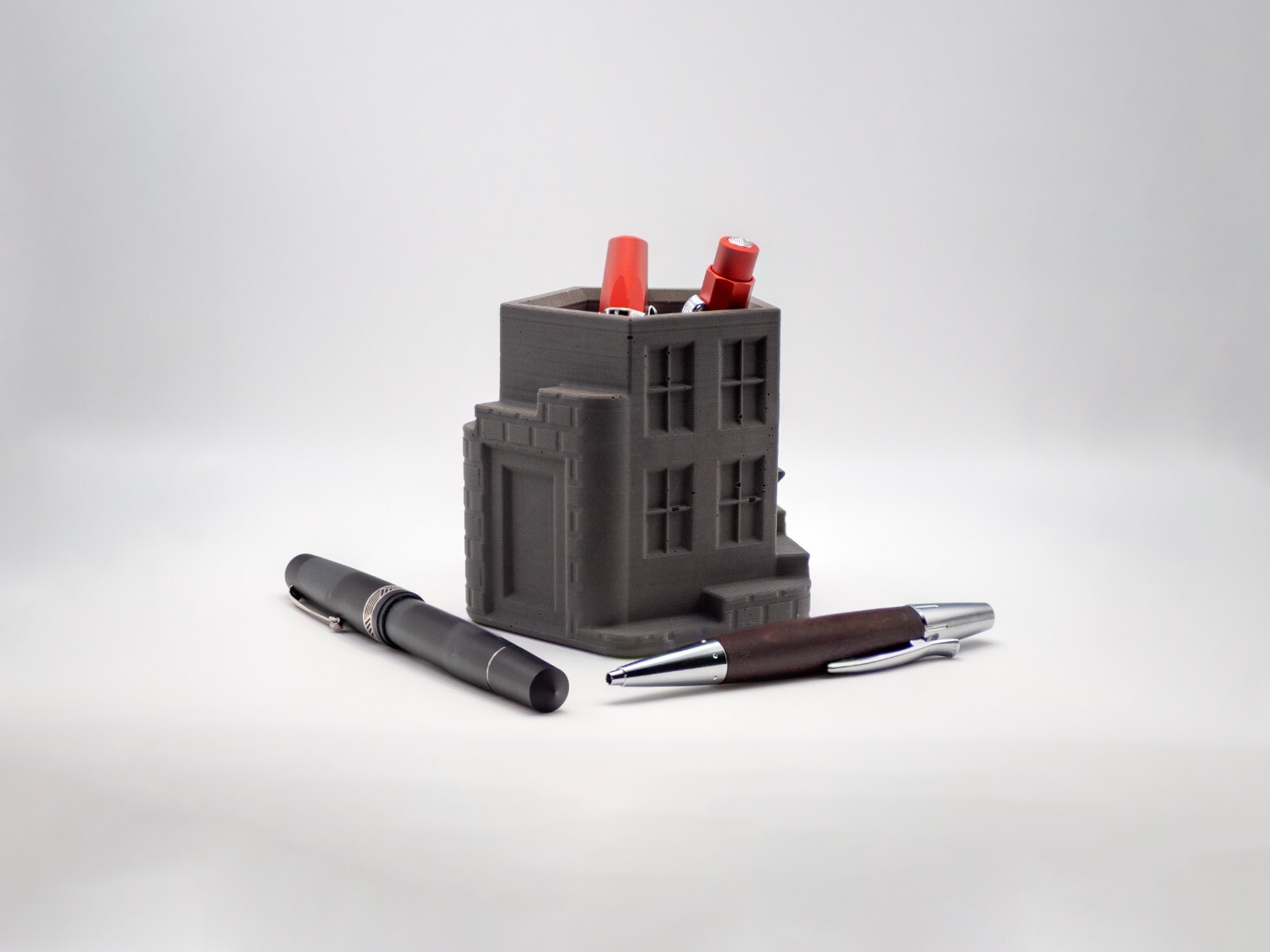Concrete Pencil Holder / Modern Desk Organizer | Industrial Style Office Decor